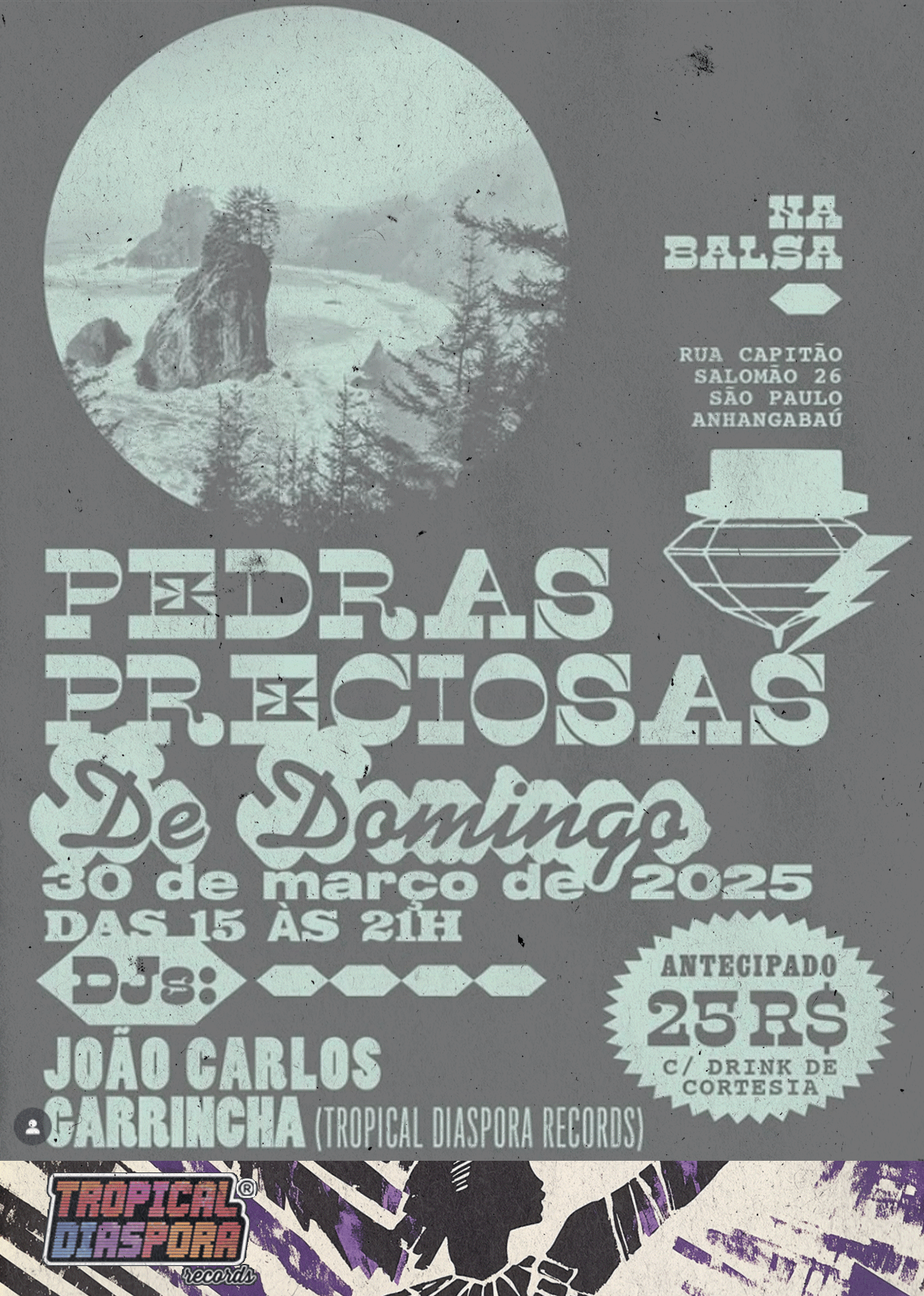 São Paulo, A Balsa Pedradas Preciosas March 30 @ 15:00 - 21:00 CEST