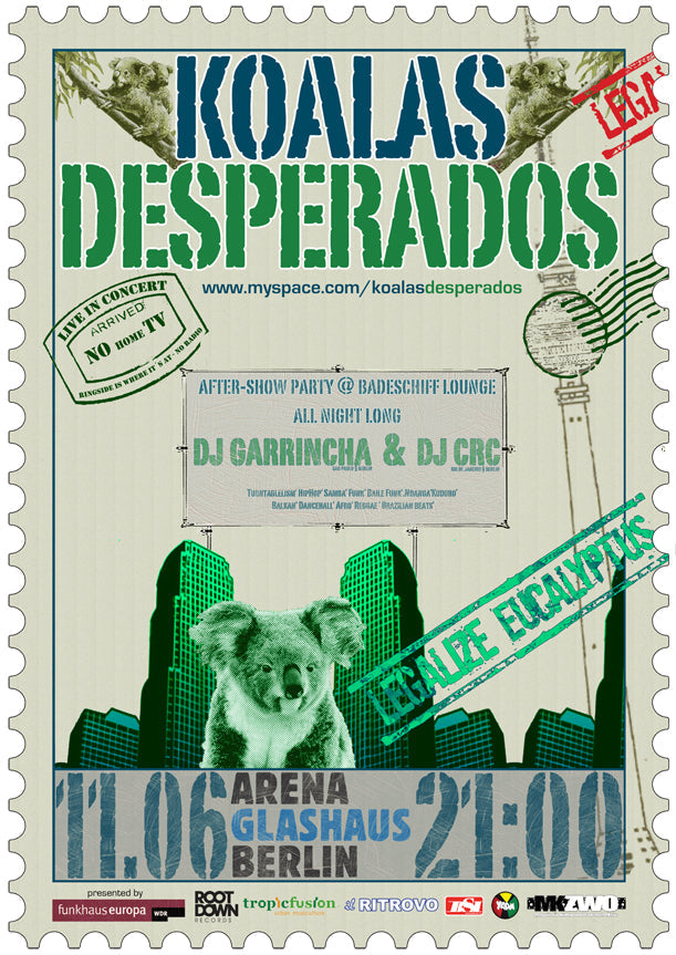 Fr. 11.06.10 LIVE KOALAS DESPERADOS @ GLASHAUS ARENA BERLIN 10/06/2010 @ 00:00 - 22/01/2026 @ 17:26 CEST