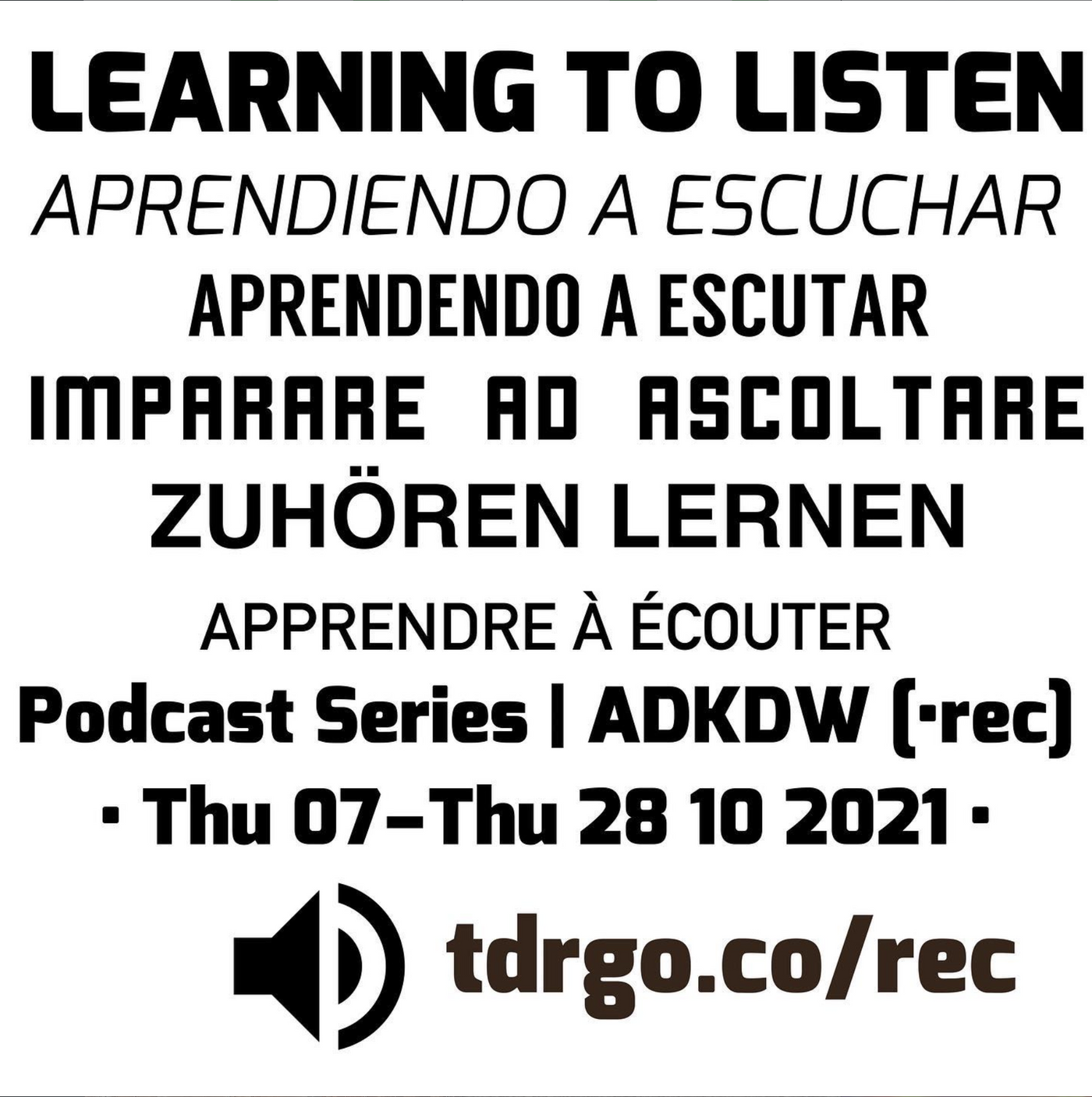 Thu. 28.10.21 - Learning to Listen with DANIELLE ALMEIDA, CHIMURENGA (NTONE EDJABE), OLIVIER MARBOEUF, TROPICAL DIASPORA (DJ GARRINCHA, DJ DR. SÓCRATES) curated und moderated by MAX JORGE HINDERER CRUZ