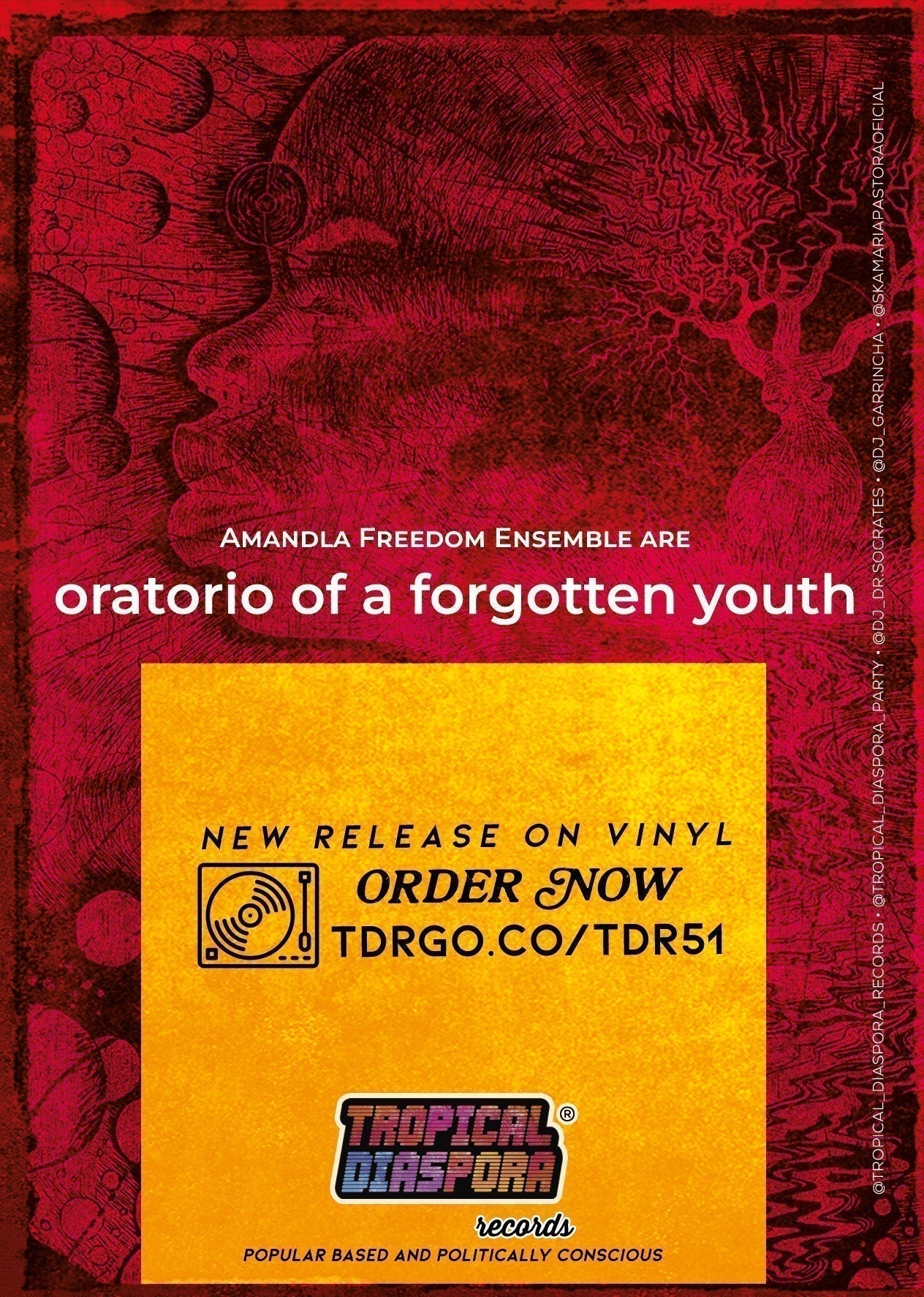 Berlin, Johannesburg,  Oct.  29 (TD®R): Tropical Diaspora® Records presents new release on vinyl : Amandla Freedom Ensemble, Mandla Mlangeni