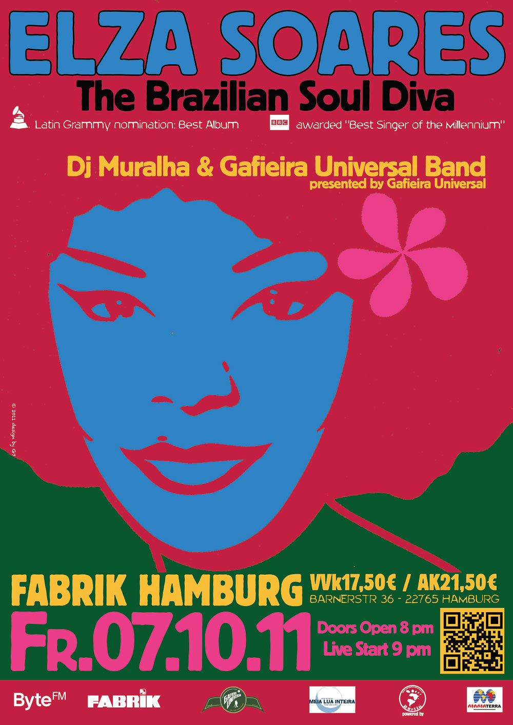 Mo. 07.10.12 - Elza Soares LIVE in Hamburg 07/10/2011 @ 20:00 - 08/10/2011 @ 01:00 CEST