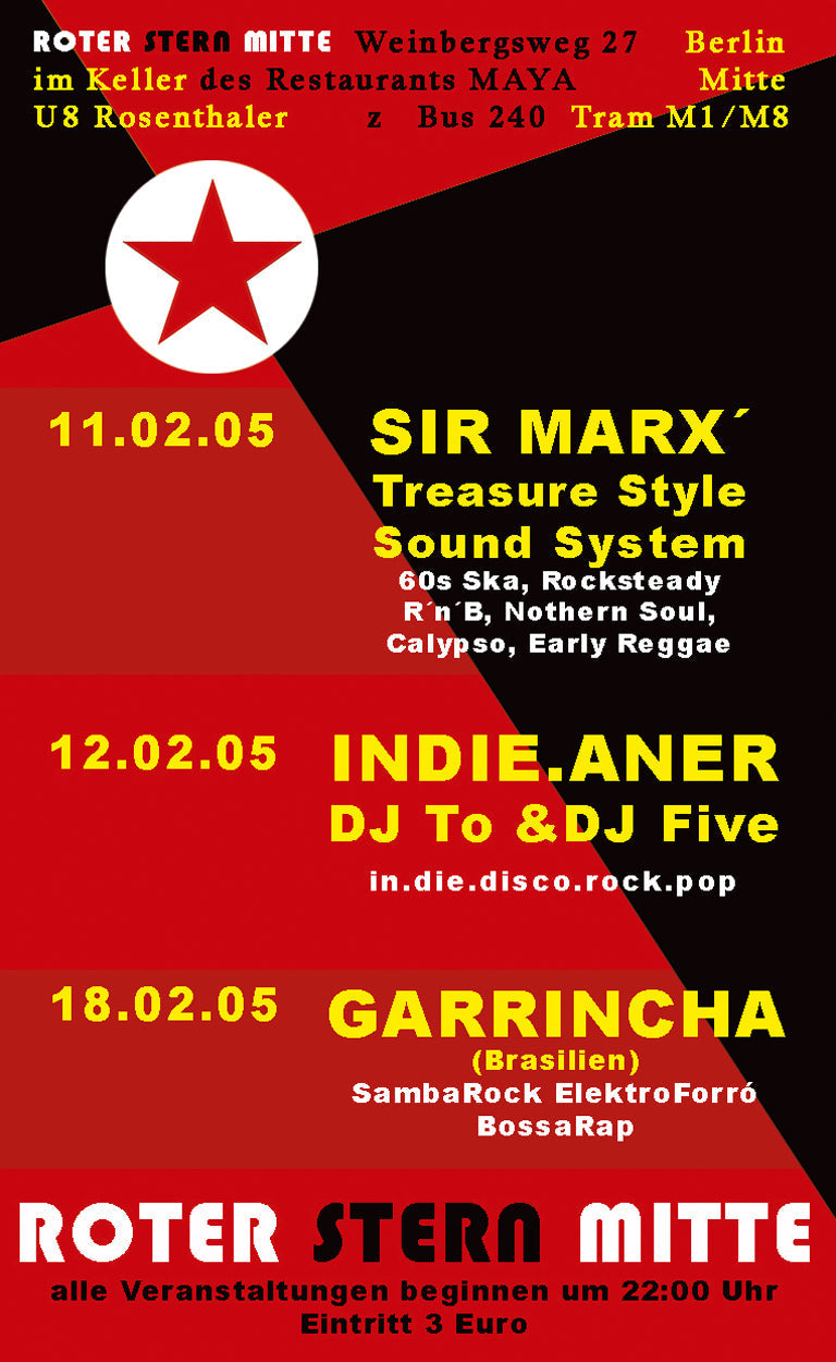 Fr. 18.02.05 Dj GArRinchA  @ Rote Stern Mitte Berlin