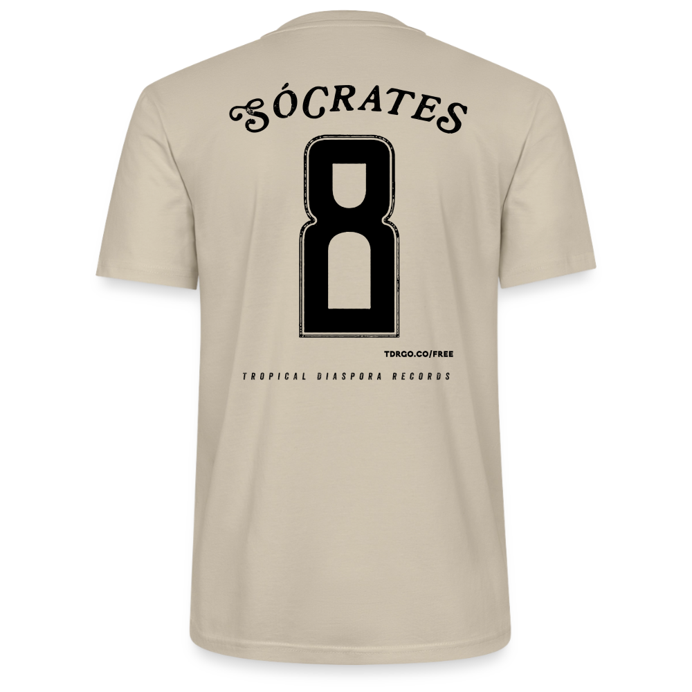 Sócrates #8 (Traditional Black Edition) White Jersey - beige