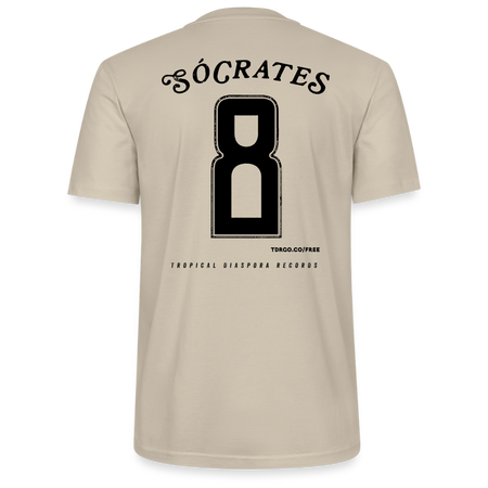 Sócrates #8 (Traditional Black Edition) White Jersey - beige