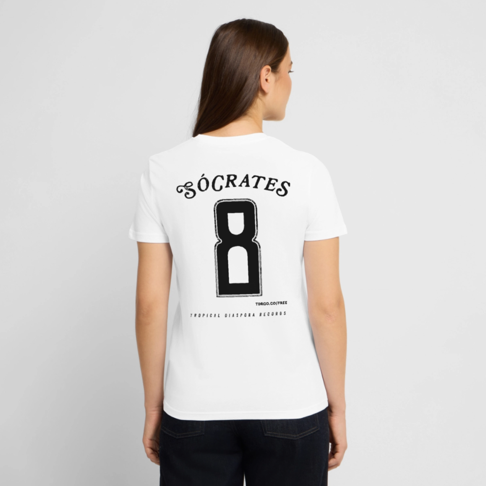 Sócrates #8 (Traditional Black Edition) White Jersey - white