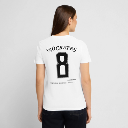 Sócrates #8 (Traditional Black Edition) White Jersey - white