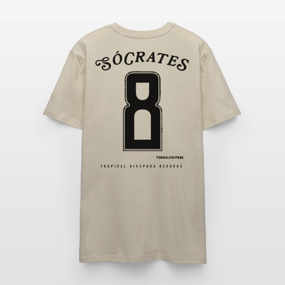 Sócrates #8 (Traditional Black Edition) White Jersey - beige