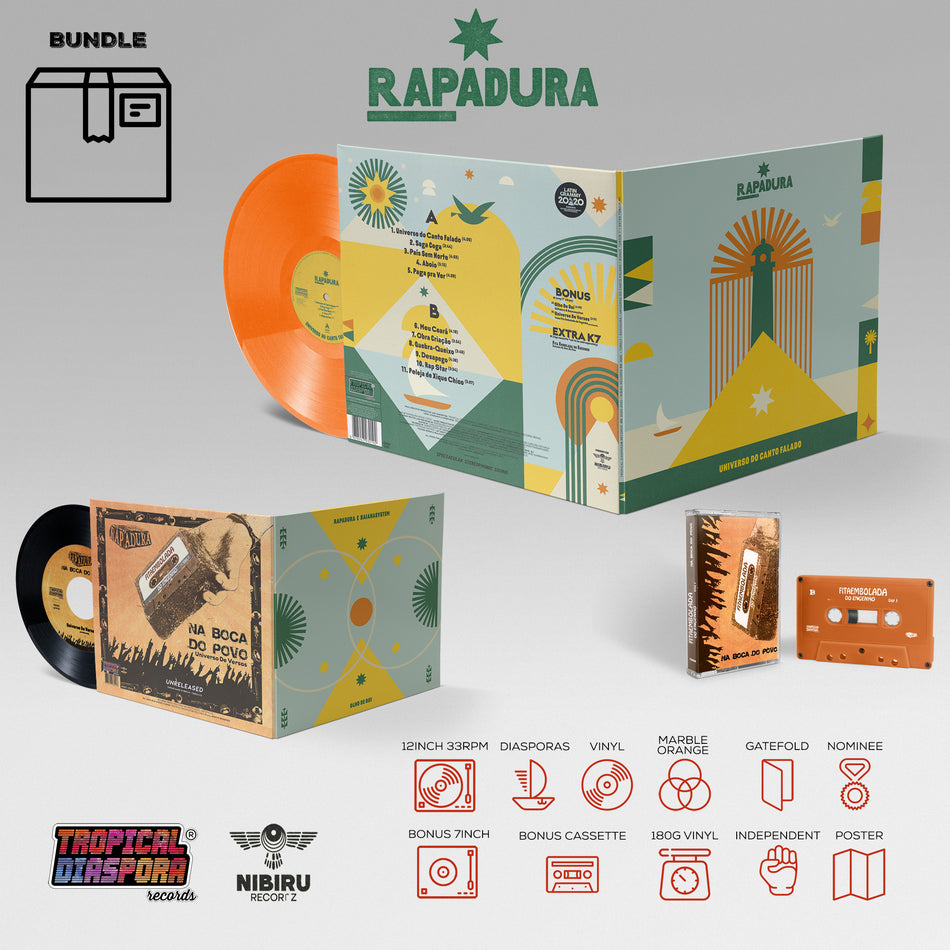 Universo do Canto Falado 12" LP + 7" Single + Tape Cassette + A1 Posters [Bundle]