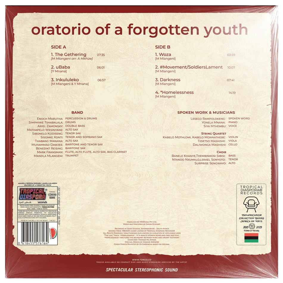 Oratorio Of A Forgotten Youth by Amandla Freedom Ensemble, Mandla Mlangeni • PRE-ORDER