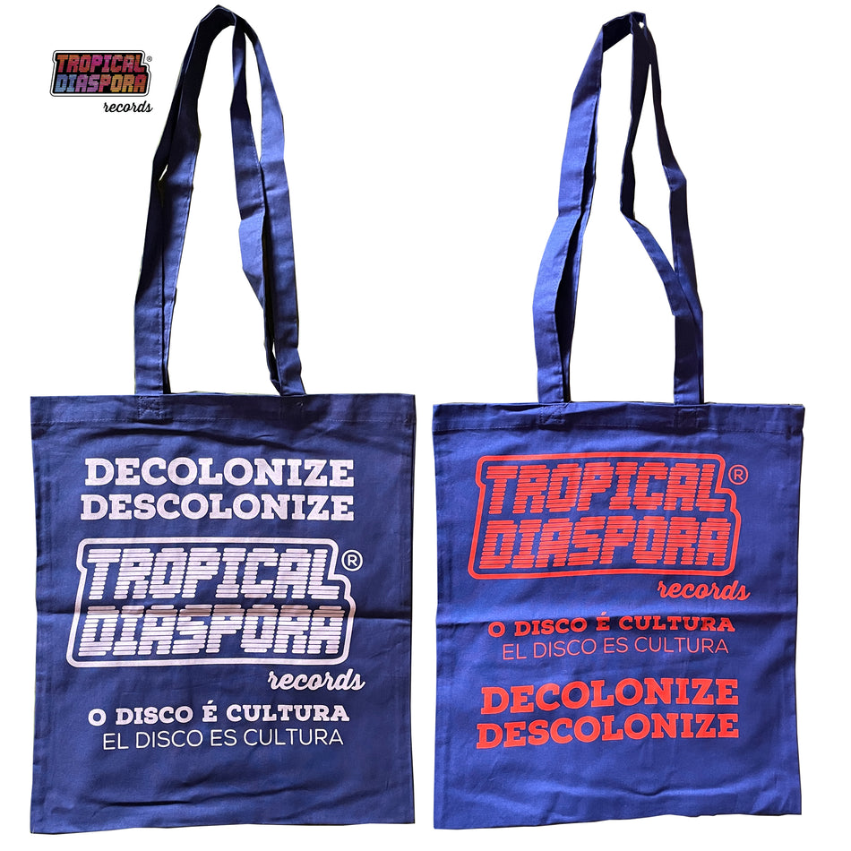 Decolonize Tote Bag in Blue